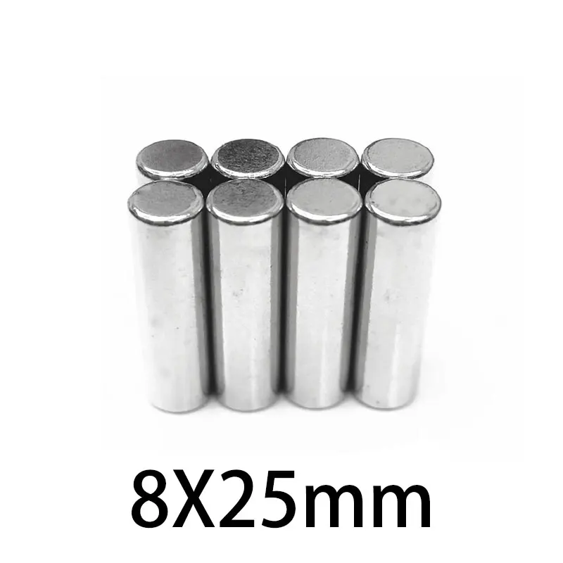 8x25mm Neodymium Magnet NdFeB Round Super Powerful Strong Permanent Magnetic imanes Disc 8*25 2/5/10/30/50pcs