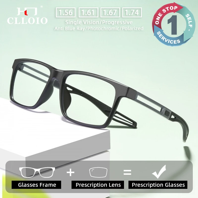 AliExpress CLLOIO Ultralight Anti-Falling Sports Prescription Myopia Glasses For Tennis Basketball Cycling Men Progressive Reading Glasses
