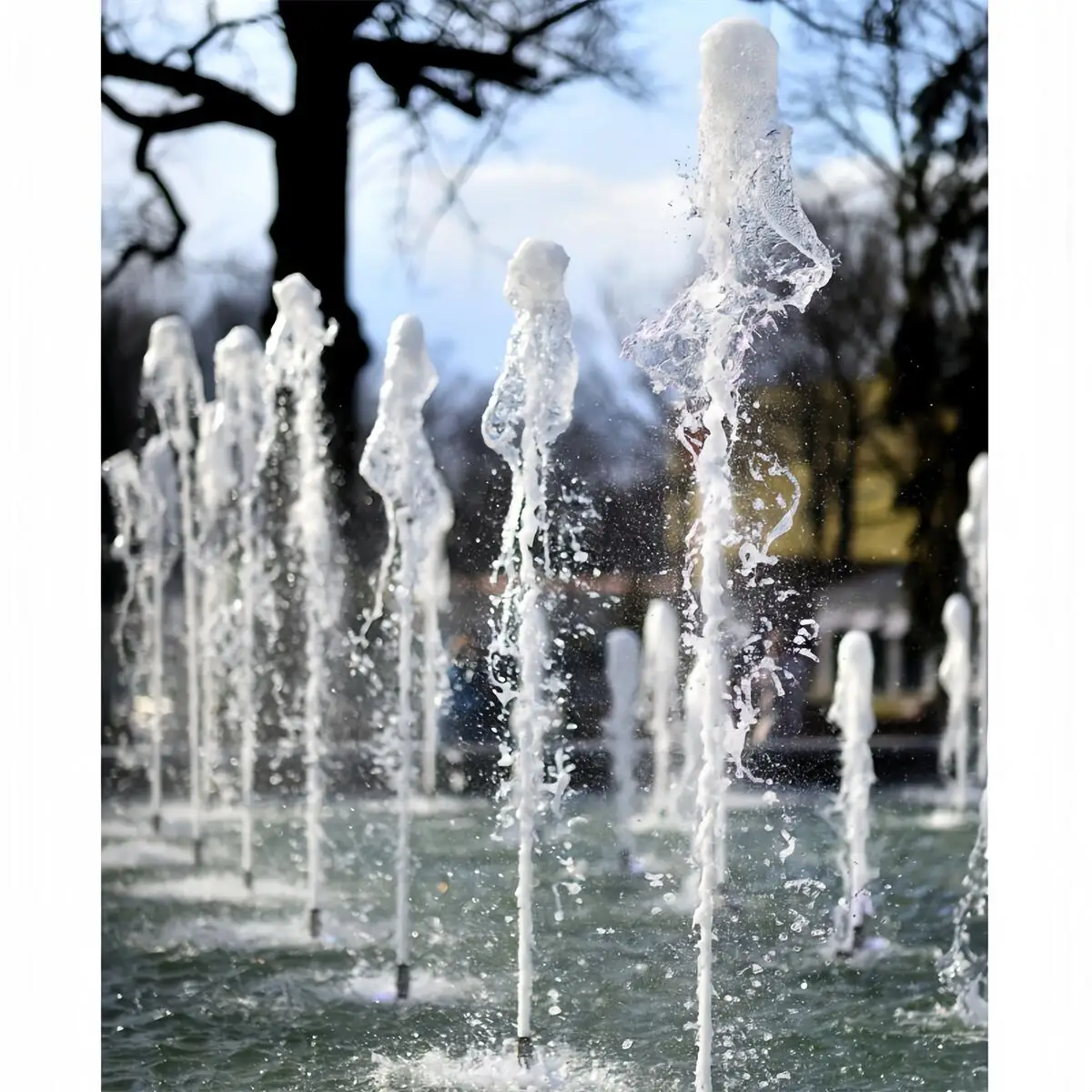 نوافير حديقة خارجية بحجم قابل للتخصيص للأطفال، ميزات حجرية يتم التحكم فيها بجهد منخفض للعب والاسترخاء في بلازا #2