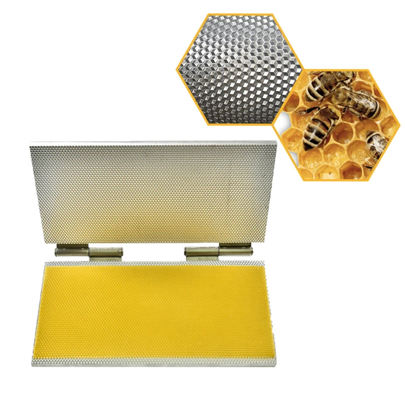 Aluminum Alloy Cell Size 5.4mm 4.9mm Notebook Beeswax Foundation Sheet Machine Honeycomb Press Embosser