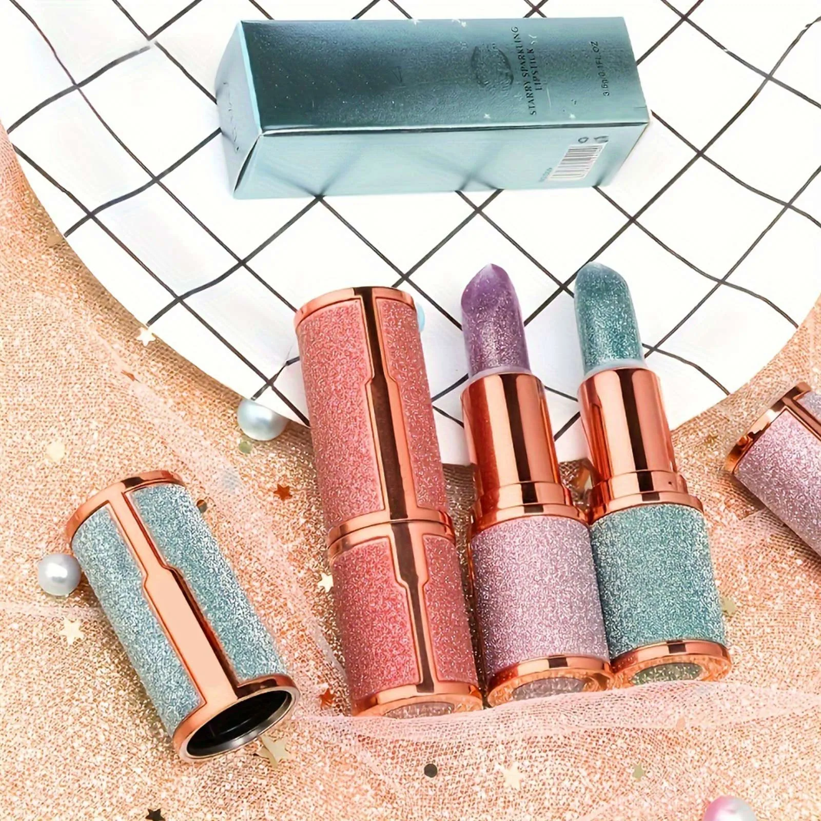 Star Jelly Lipstick Does Not Stick To The Cup Temperature Change Lipstick Glitter Color Change Lipstick