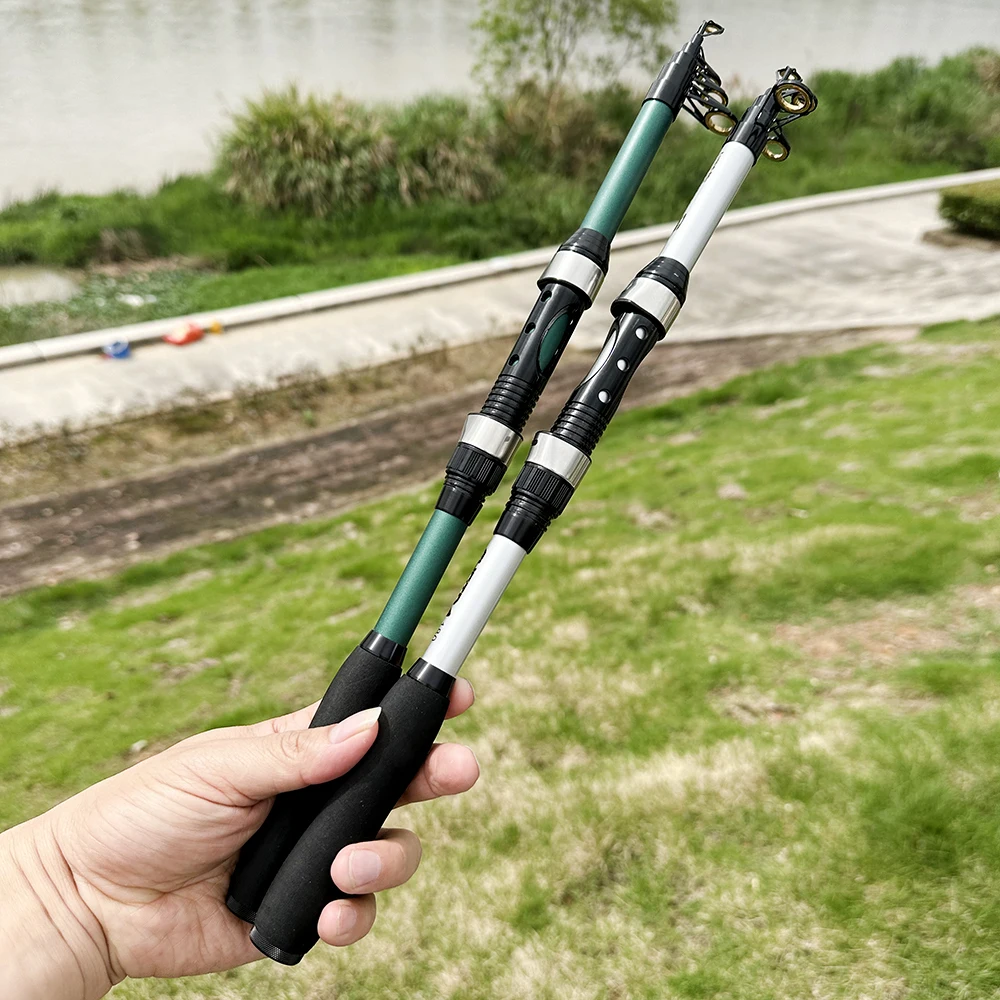 New Portable Spinning Fishing Rod 1.8M Mini Telescopic Sea Pole Lure Weight 5-20g Closed Length 40.5CM for Salt/Freshwater