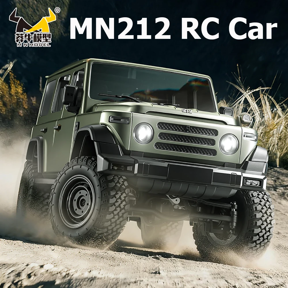 MN212 1:12 RC Car 4WD MN Model RTR 2.4G Remote Control Car Off-road Climbing  RC Crawler 60mins Working LED Light Truck Toy Gift