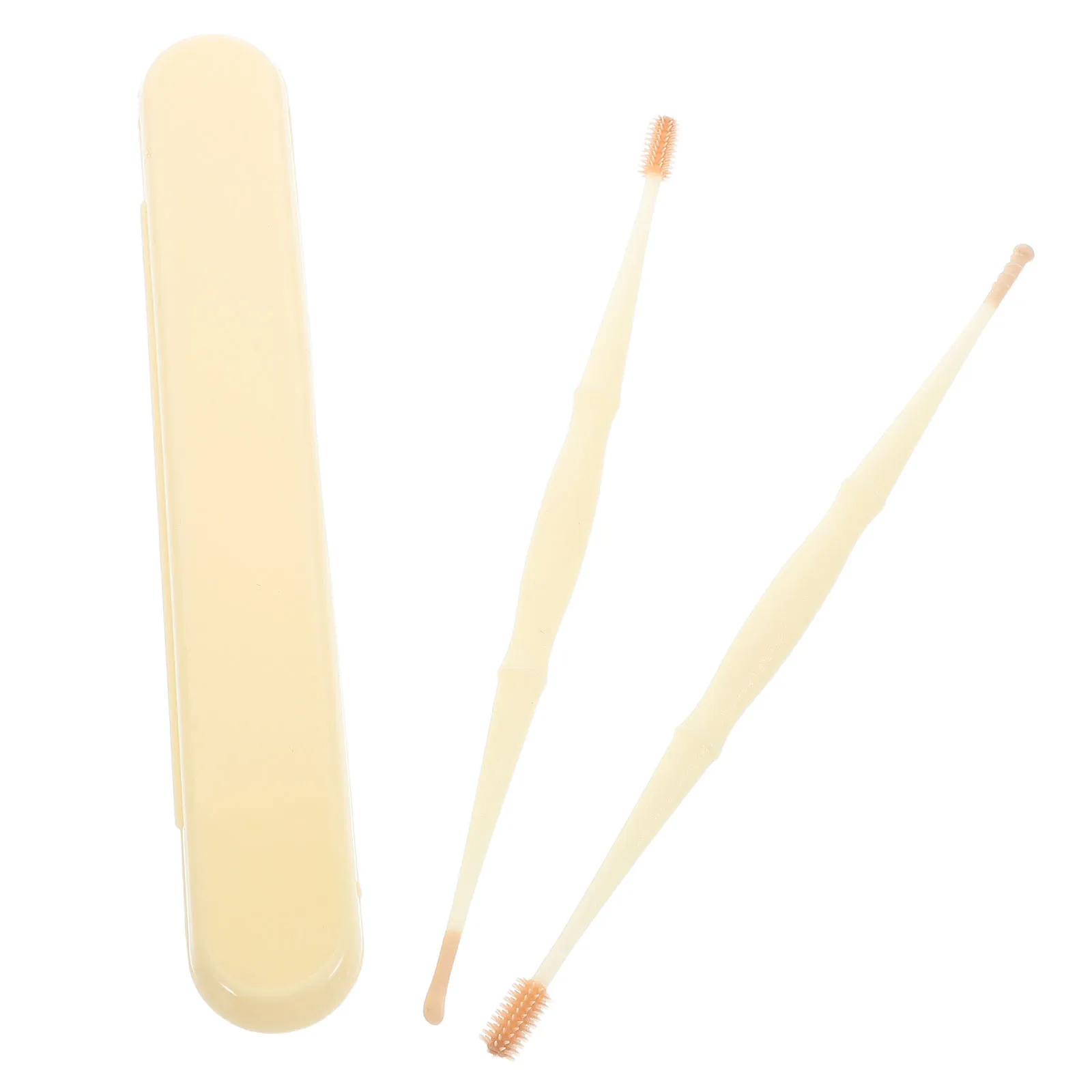 

Ear Cleaner Visible Scoop Beige Plastic Silicone Self-adhesive Ear Cleaning Tools Wax Remover Health Care Accessory