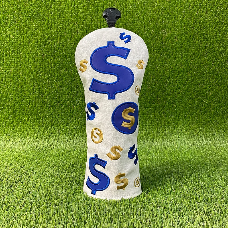 Golf Simplicity Embroidery Pattern Driver Head Covers Fairway Wood Head Covers Hybrid Head Covers Pu Leather Golf Accessories image 5