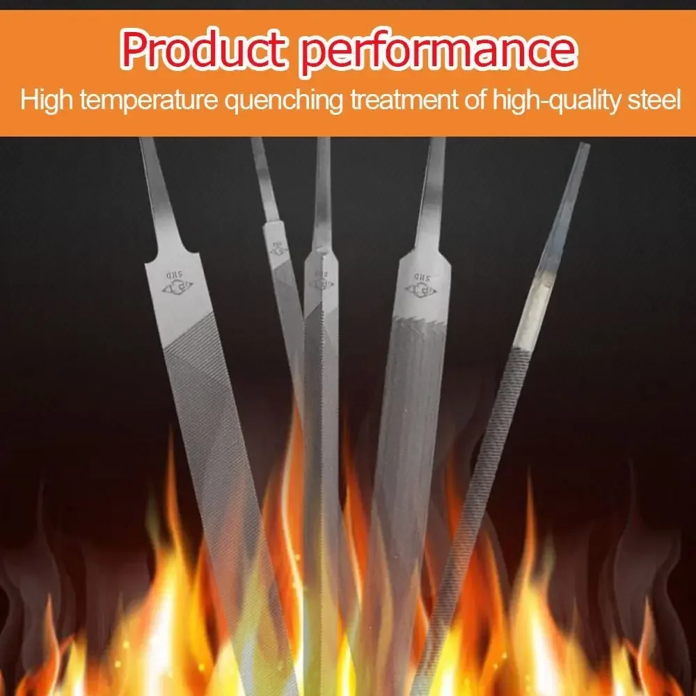 Files Carving Flat Hand File Metal 6/8/10/12/14 Inch Flat Saw File High Hardness Middle Tooth Steel Steel