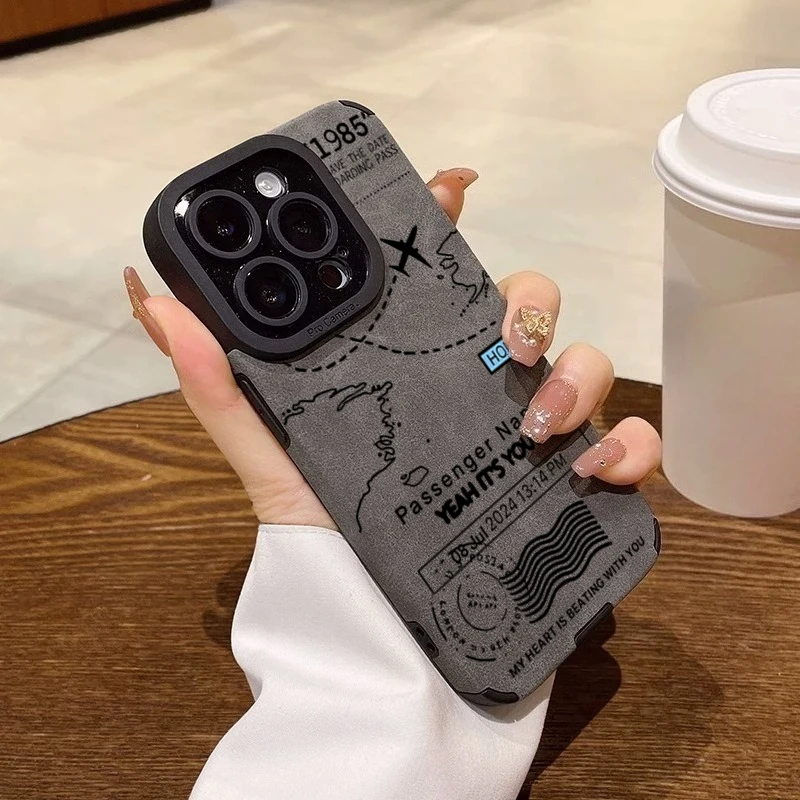 Airplane Flight Route Phone Case for iPhone 18 Pro 17 16 15 14 13 12 11 17 Pro Max Air 7 Plus X XR XS Max Shockproof Soft Cover