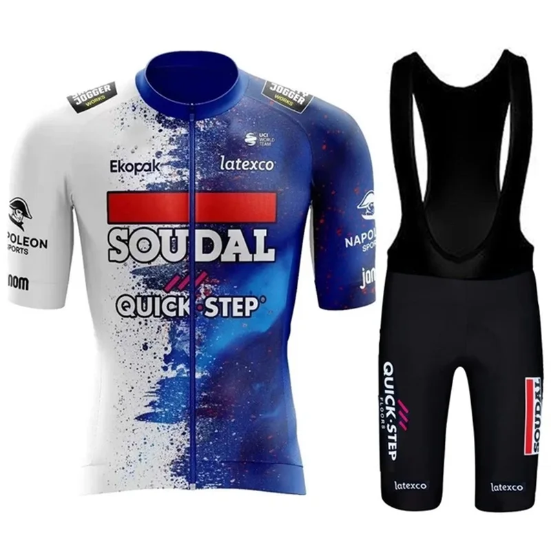 

Мужской комплект велосипедного трикотажа Quick Step 2025, летняя одежда для велоспорта, униформа MTB, шорты для верховой езды, одежда для велосипеда Maillot Ciclismo Hombre
