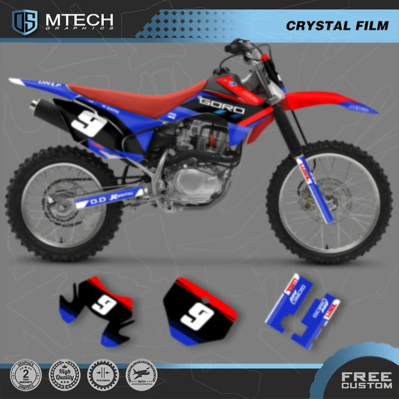 DSMTECH Custom Graphics Background for HONDA CRF230 2015 2016 2017 2018 2019 2020 CRF150F Decals Stickers Kits 001