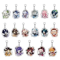 Genshin Impact Furina Navia Neuvillette Nahida Beelzebul Hu Tao Keychain Anime Game Backpack Pendant Acrylic Accessories