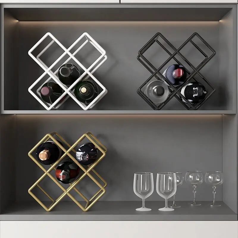 

Red wine rack,rhombus lattice wine cabinet rack, diagonal bottle storage rack