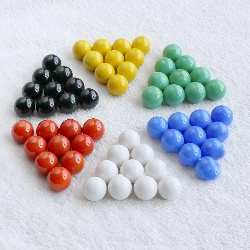 66Pcs Dia16mm Solid Color Glass Balls Colorful Ball Children's Game Machine Checkers Balls DIY Fish Tank Decoration
