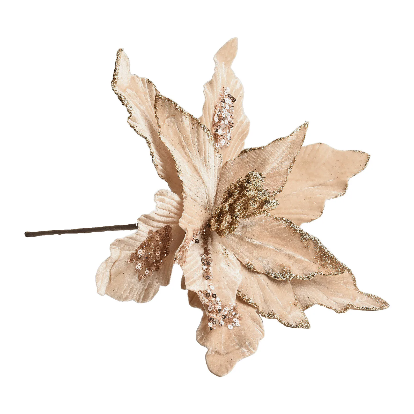 1x زهور قماش عيد الميلاد الاصطناعية شجرة عيد الميلاد واقعية معلقة زهرة عيد ميلاد سعيد الديكور هدايا عيد الميلاد سنة جديدة سعيدة #2