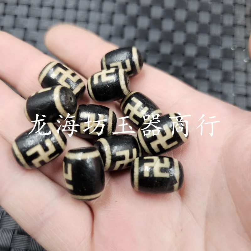 Tibetan-Style Pulp-Coated Tibet Beads Jade Scattered Beads Antique Agate as Right as Rain BeadsdiyOrnament Accessories Beads