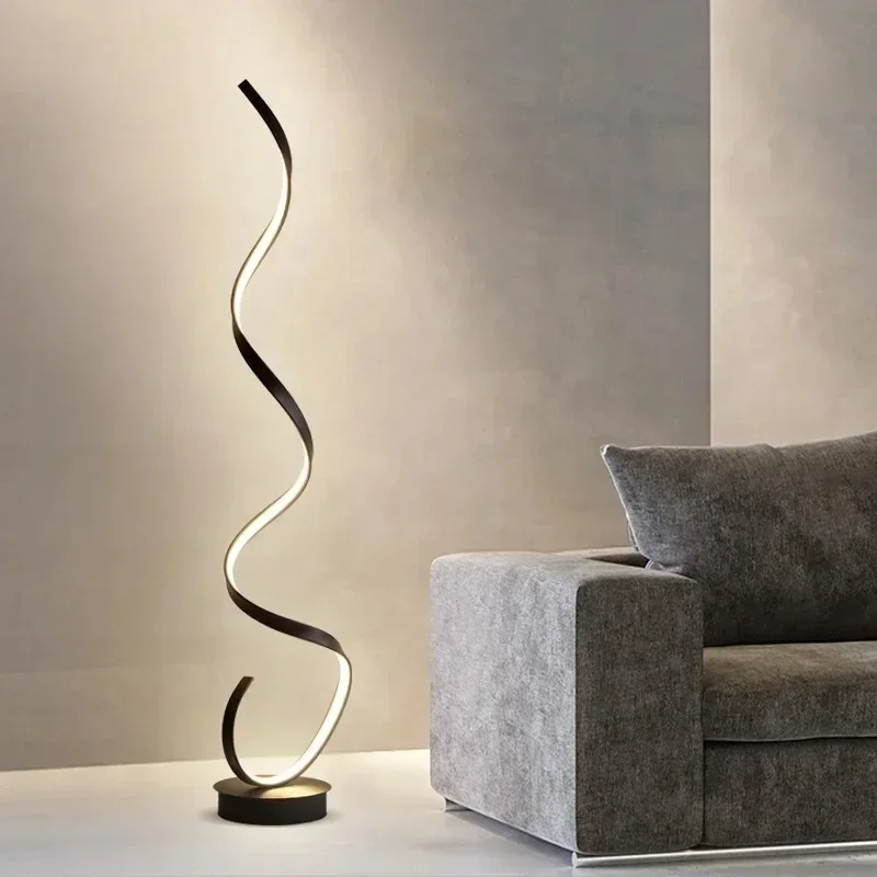 Contemporary Creative Arc Smart Minimalist Hotel Living Room Dance Floor Light Standing Led Modern Lamp