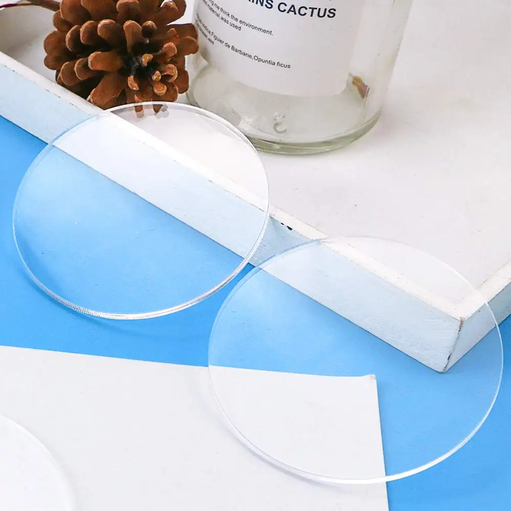 4Inch 2mmClear Acrylic Circles Blanks Acrylic Discs Plexiglass Disk Round Acrylic Plastic Sheets for DIY Project,Craft,Paint Art