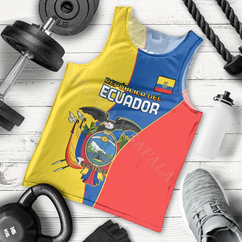 Ecuador Ecuadorian Independence Day 3D Printed Men Shirt Vest Harajuku Fashion Sleeveless T-shirt Summer Streetwear Tank Tops-1