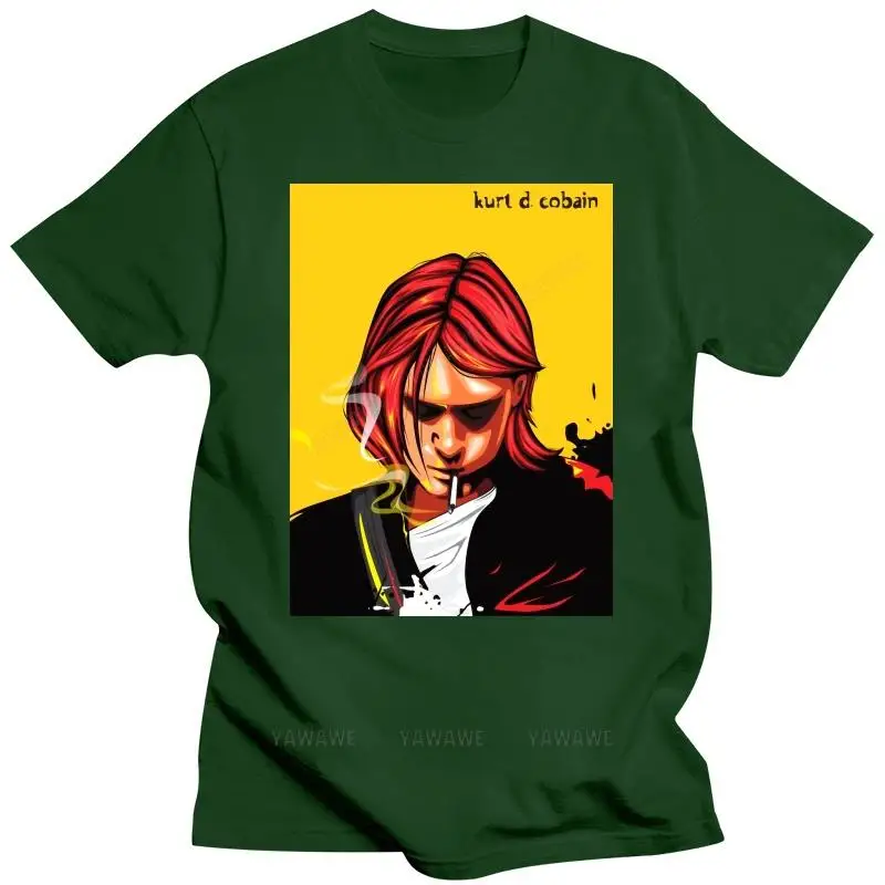 Nuovo nero manica corta da uomo top PRIA WANITA PREMIUM DISTRO SABLON DTF DTG DESAIN KURT D COBAIN T Shirt unisex tee-shirt