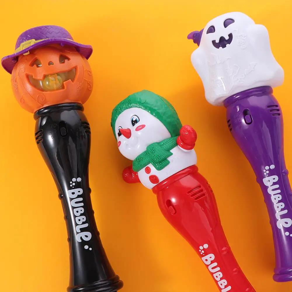 Creative Pumpkin Bubble Machine Light Up Portable Bubble Maker Machine Automatic Bubble Wand Bubble Blowing Toys