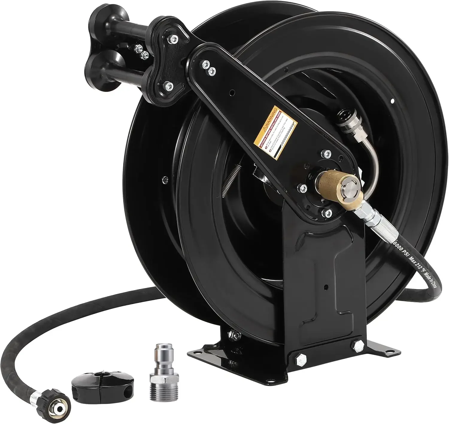 High Pressure Washer Hose Reel for Water/Air/Oil, 3/8