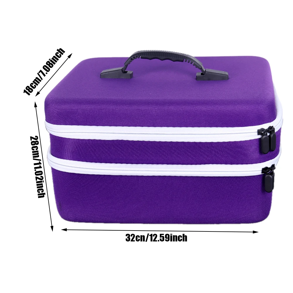 3 layer 240 Bottle,Diamond Painting Accessories Tools Storage Containers Bag Diamond Painting Tool Mosaic Storage Box,Purple