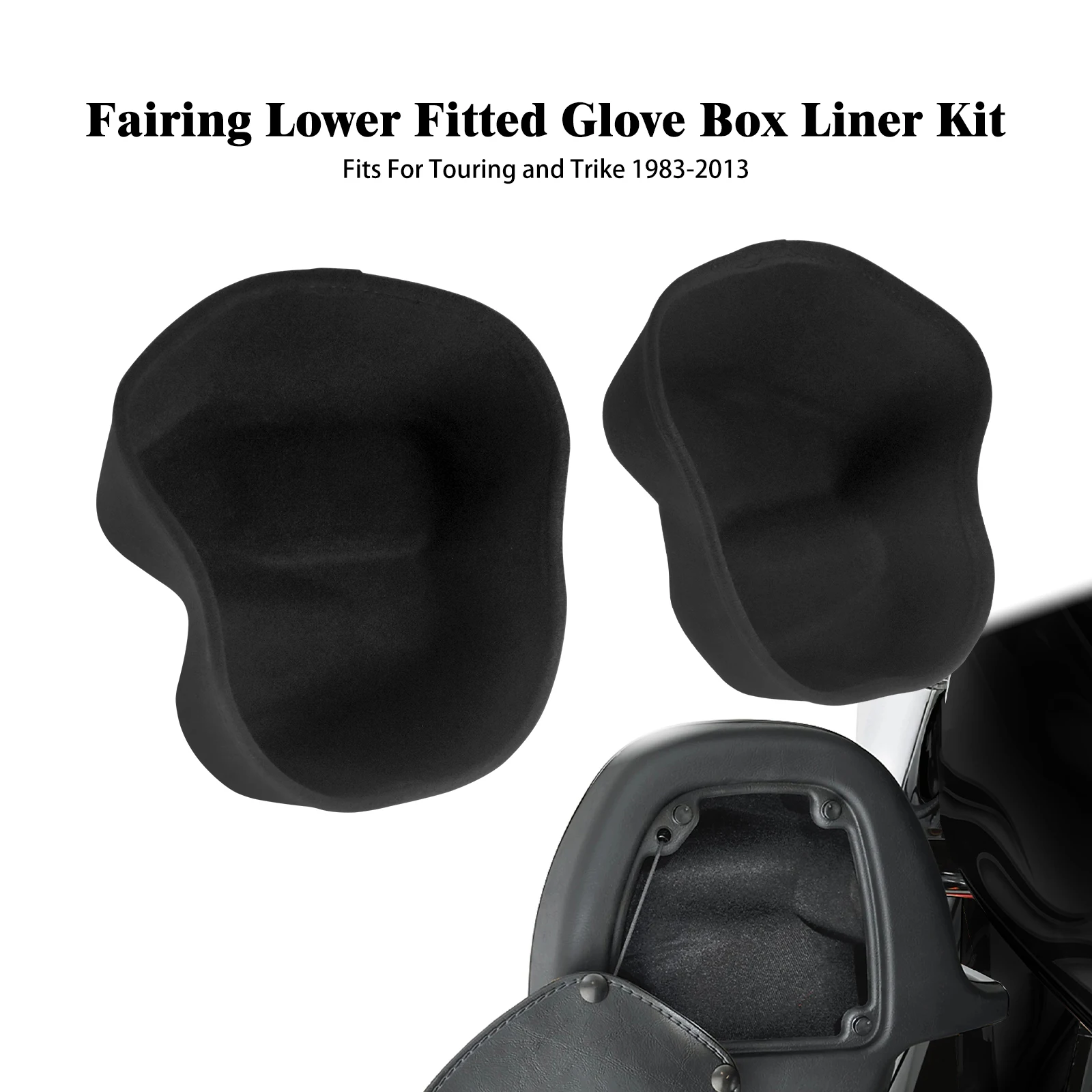 

Комплект из 2 накладок на нижнюю часть обтекателя мотоцикла для ящика для перчаток, для Harley Touring Electra Street Glide Road King FLHR FLHT 1983-2013