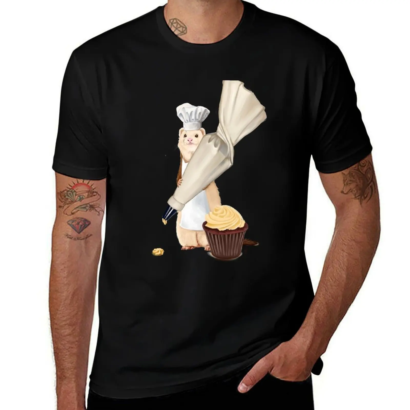 Ferret and Frosting T-Shirt Anti-Perspiration Workout Top T-Shirt