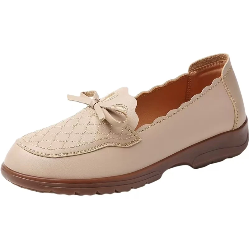 

Spring Autumn New Women Flat Sole Casual Shoes Soft Sole Non slip Round Toe Shallow Slip On Non Slip Work Shoes Commuter Shoes