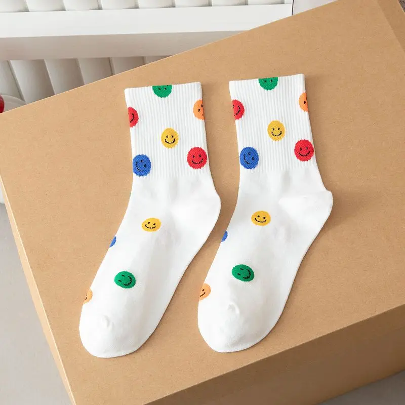 גרביים צבעוניים עם הדפסי סמיילי