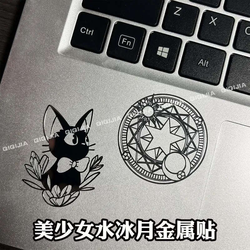 Cartoon anime phone stickers, tablet laptop decorations, earphones, Sailor Moon metal sticker decorations