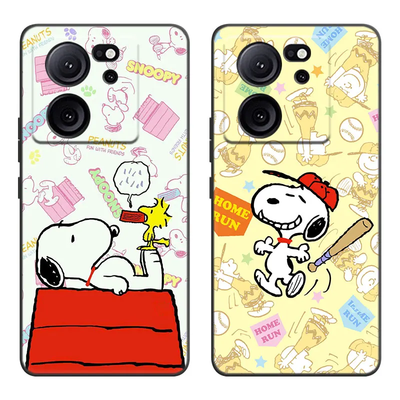 Cute kawaii S-Snoopy Cartoon Case For Xiaomi 13T Pro 12T 12 11 Lite NE 11T Pro 5G Redmi Note 12 Pro 11 Pro Plus 12S 11 10S Pro