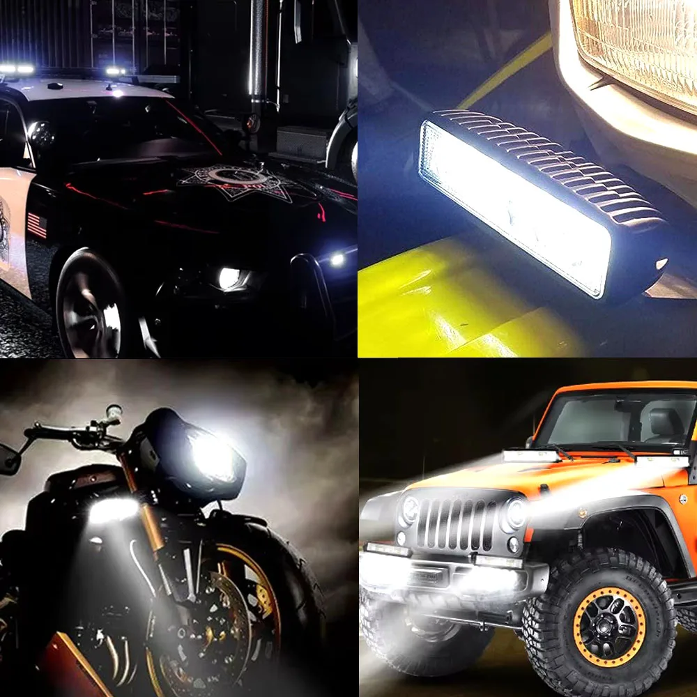 1Pcs Car Work Light LED Bar 16smd  LED Worklight Bar Offroad SUV ATV Tractor Boat Trucks Excavator 12V led Combo Beam view 6