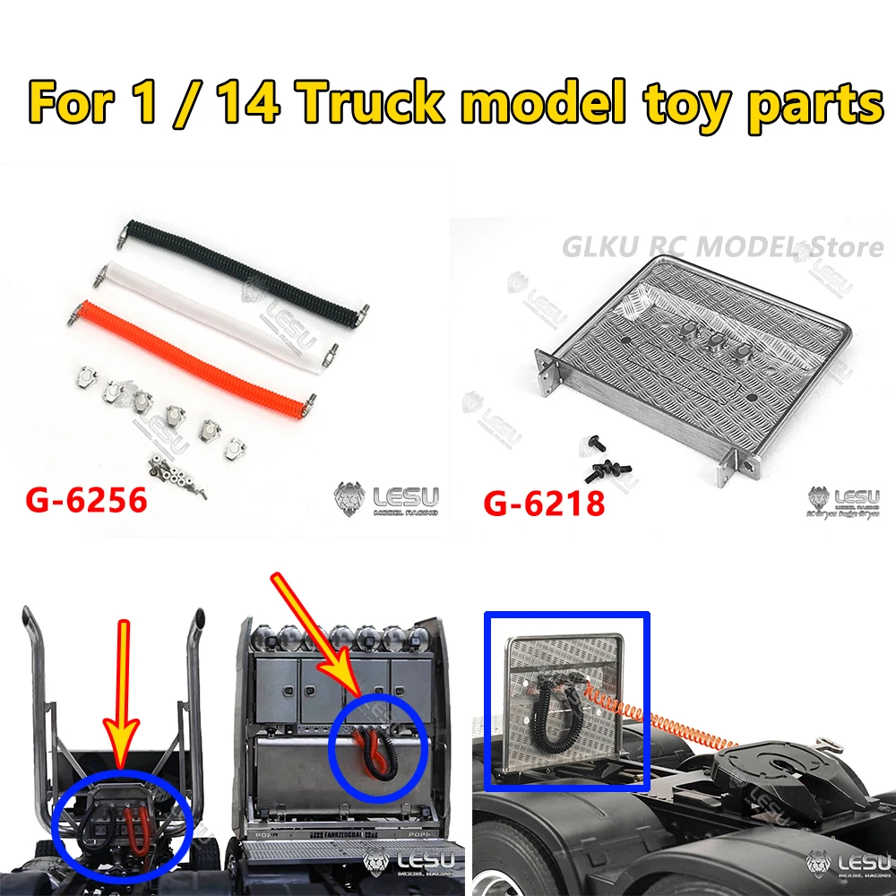 

LESU 1/14 RC Truck Gas Line G-6256 и кронштейн газовой линии G-6218 для Tamiya 1/14 RC Traction Truck Модель игрушки Украшение DIY Запчасти