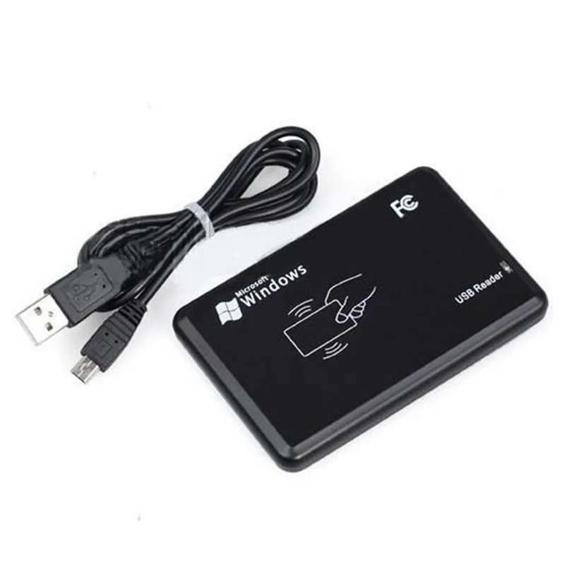 Leitor RFID com porta USB sem contato, 125kHz, Em4100, Tk4100 ID, Sem unidade de software, Smart Card S, Sensibilidade