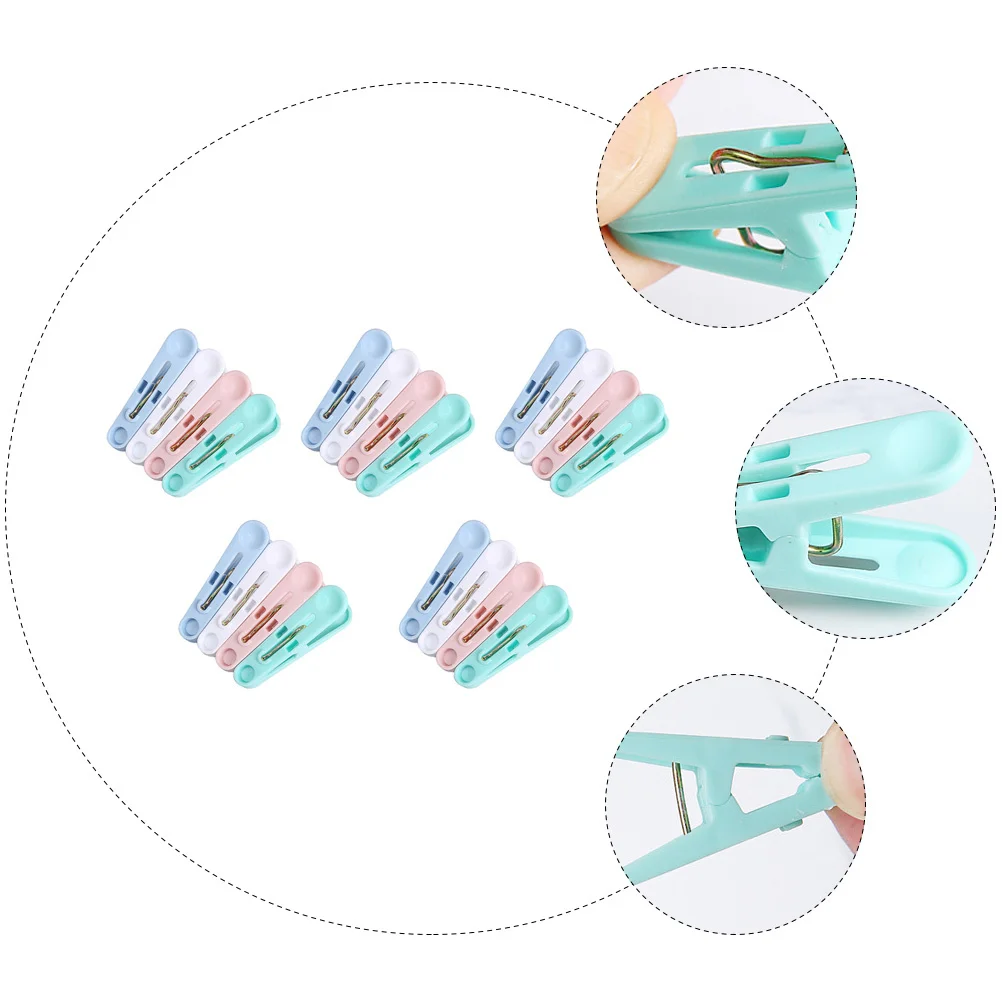 

100Pcs Windproof Clothes Clips Heavy Duty Plastic Clothespin Non-Slip Fixing Clip for Outdoor Indoor Clothes Drying