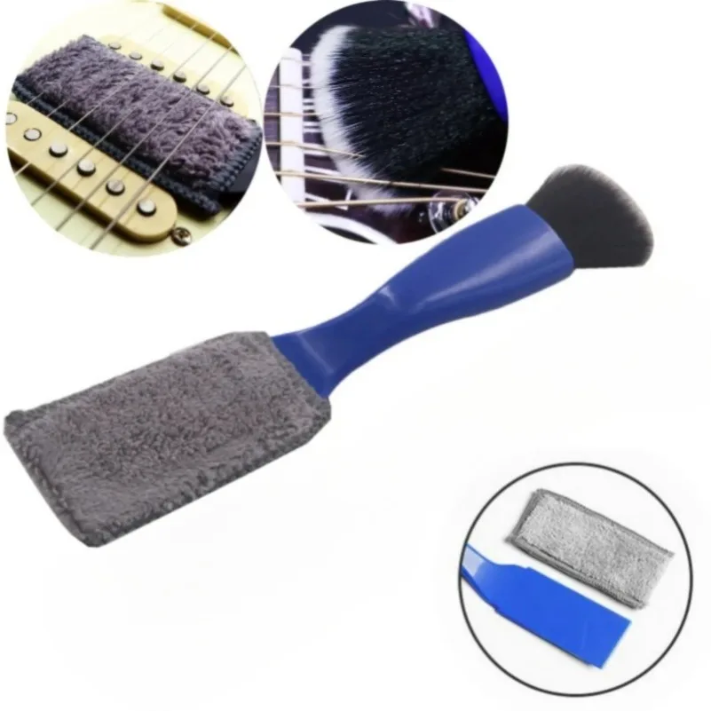 Guitar 2 in 1 Double HeadFretboard Clean Brush Musical Instrument Care Dust Brush String  Fingerboard Dust Removal Accessories