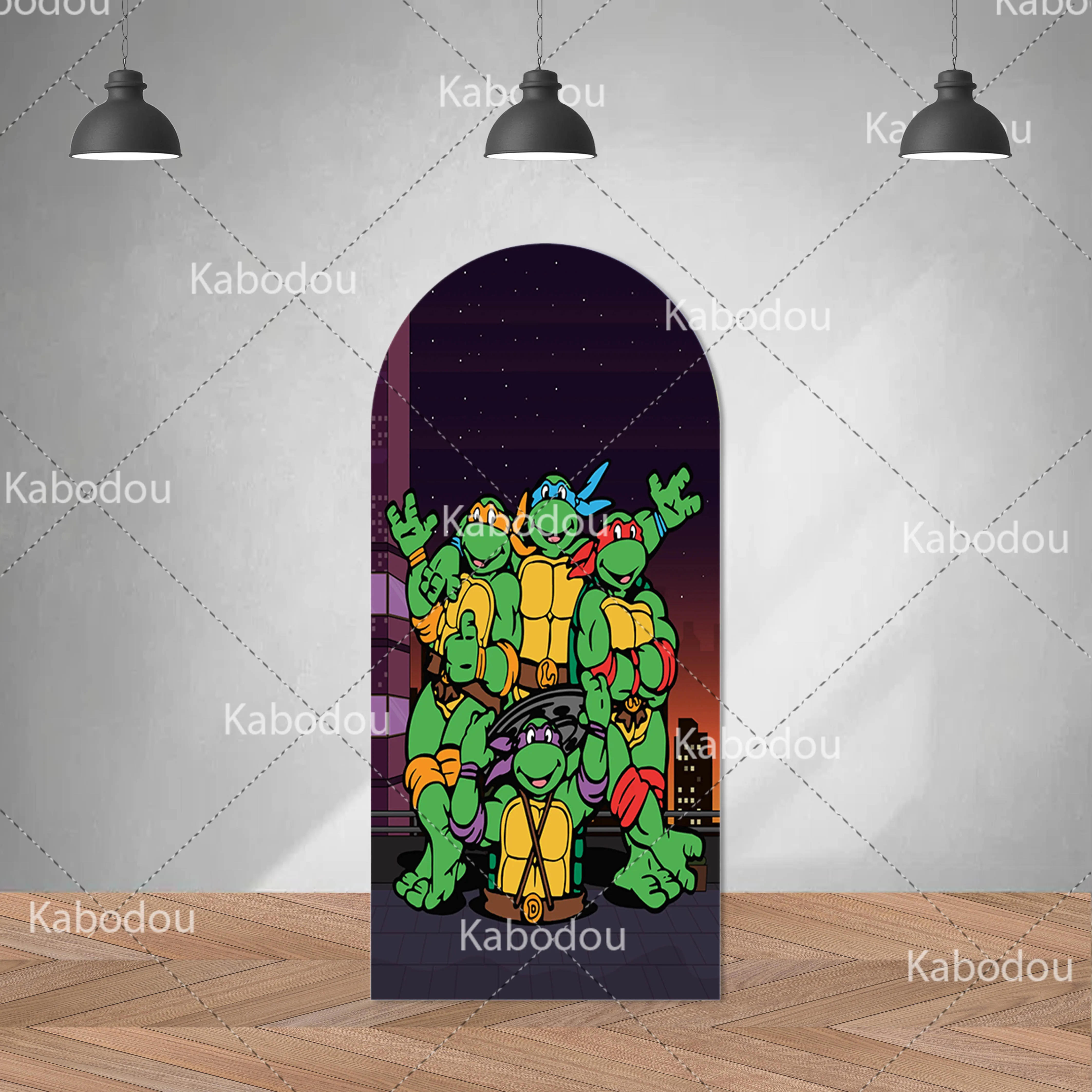 Teenages Mutant Ninja Achtergrond Boog Dubbelzijdig Kind Verjaardagsfeestje Decoratie Baby Douche Foto Fotografie Achtergrond