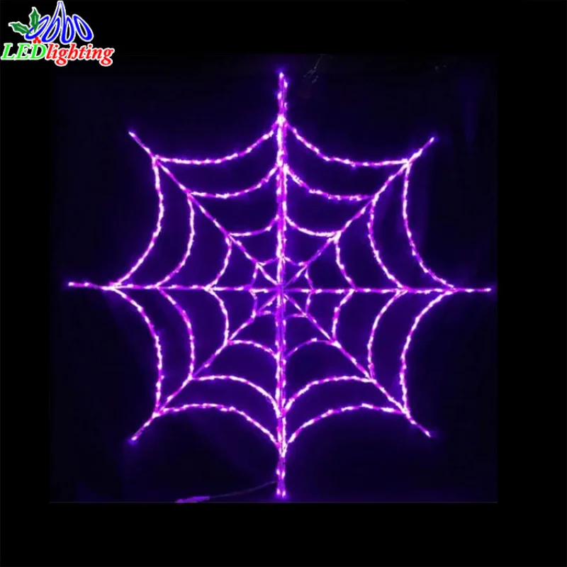 

Custom. halloween decoration 2D cobweb/spider web hanging motif light