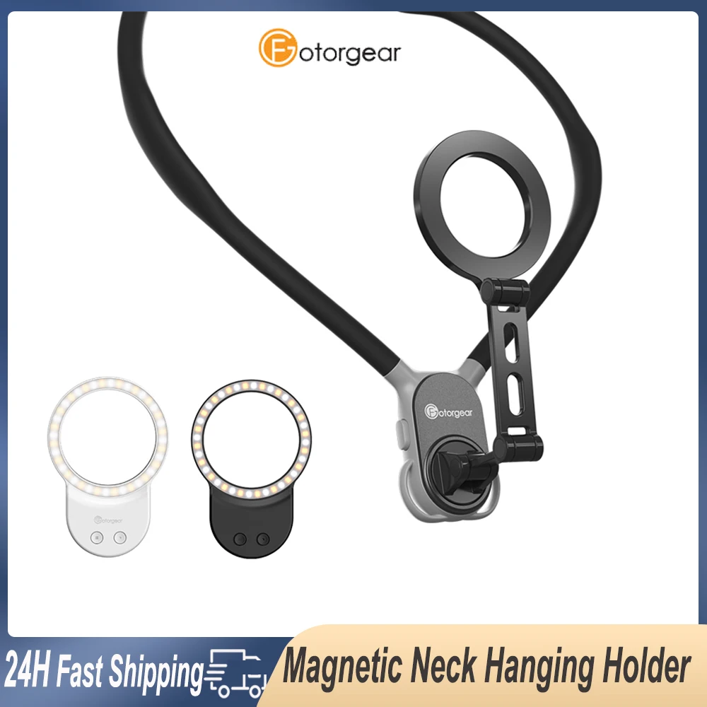 Fotorgear Mobile Phone Magnetic Neck Hanging Holder Quick Release Mount for iPhone 15 14 13 12 Xiaomi Huawei Samsung Smartphone