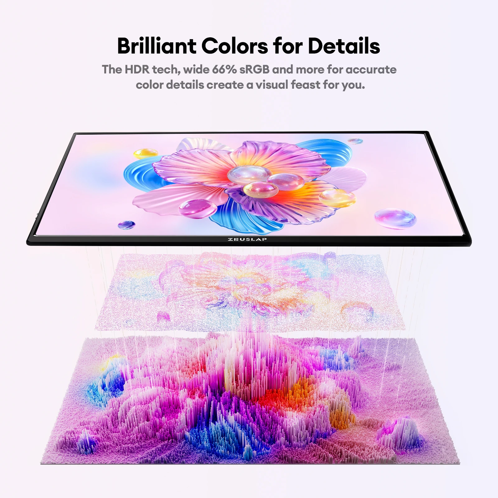 شاشة ألعاب محمولة ZEUSLAP P16 Ultra مقاس 16 بوصة FHD 144 هرتز لجهاز نينتندو سويتش 2، وPS5، وXbox والكمبيوتر المحمول، وشاشة خارجية 350 Nits USB-C #2