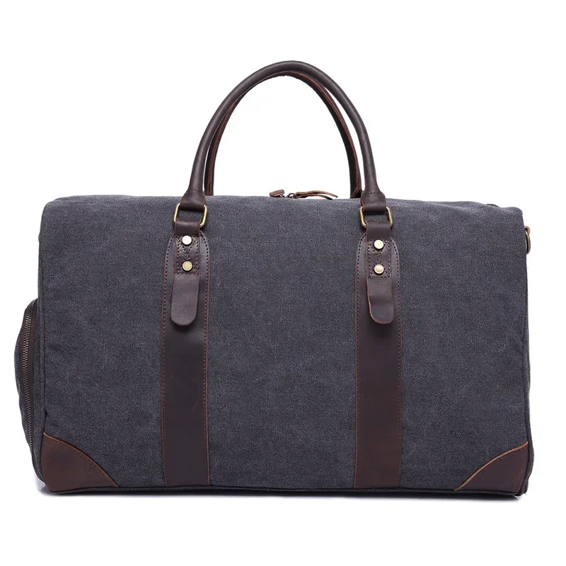 M358 Canvas Leather Men Travel Bags Carry on Luggage Bag Men Duffel Bags Handbag Travel Tote Large Weekend Bag Fitness Dropship