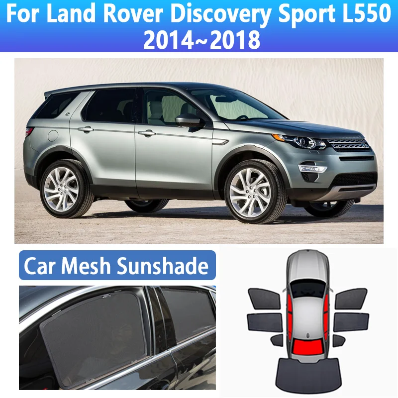 

Car Mesh Sunshade For Land Rover Discovery Sport L550 2014~2018 Sun Visor Window Sunshades Coverage Privacy Curtains Accessories