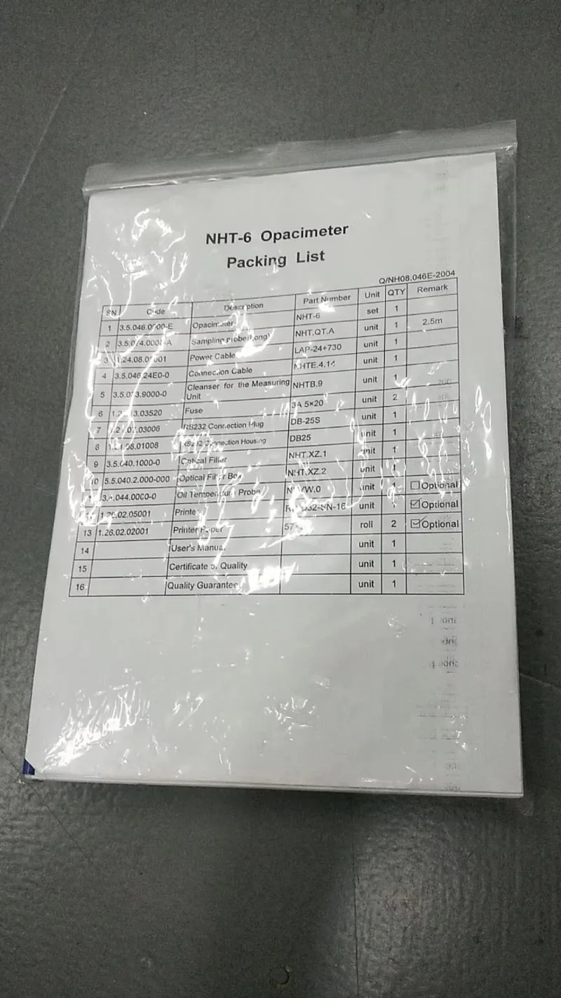 Nanhua NHT-6 Auto Engine Analyzer Universal Exhaust Emission Opacimeter Opacity Testing Equipment 220V/110V