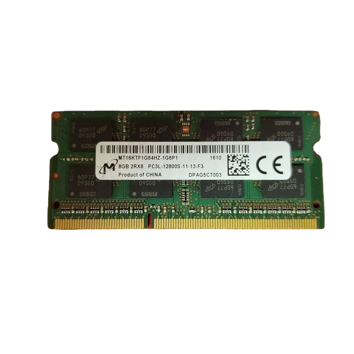 

Original,Laptop ram N2M64 8GB PC3-12800 DDR3-1600MHz 2Rx8 1.35v Non-ECC SODIMM Memory