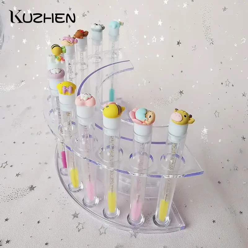 Eyebrow Brush Tube Display Stand Acrylic Pen Stand Beauty Makeup Tools Eyelash Brush Storage Bracket Tweezers Lipstick Storage