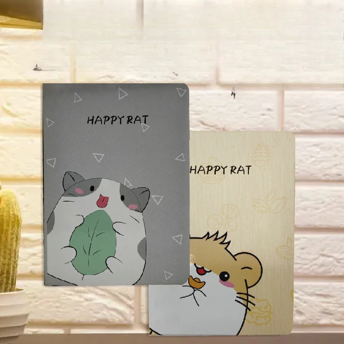 Cute Cartoon Hardcover Handbook Set Happy Hamster Notebook with Pen Gift Box Children's Exquisite Notebook