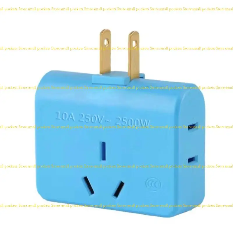 R1WD Multiple Device Power Adapter 2Pin to 3 Prong/2 Prong Conversion Plug Socket Portable Converter for Workstations Trip