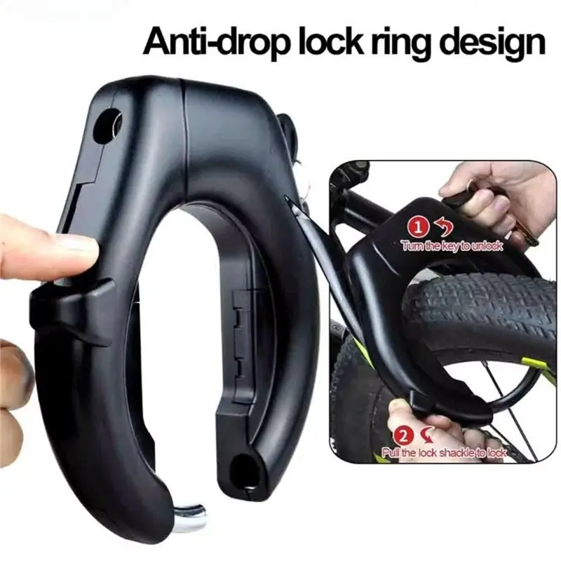 CGDS-For Road Mountain Bicycle Frame Lock Waterproof Rust-Proof Anti-Theft Horseshoe MTB Bike Wheel Security Lock