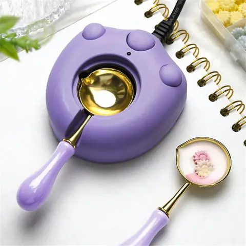 Electric Wax Seal Warmer Kit, 1 Electric Wax Seal Melting and 1 Wax Seal Spoon for Wax Seal Stamp for Melting Wax Seal Beads