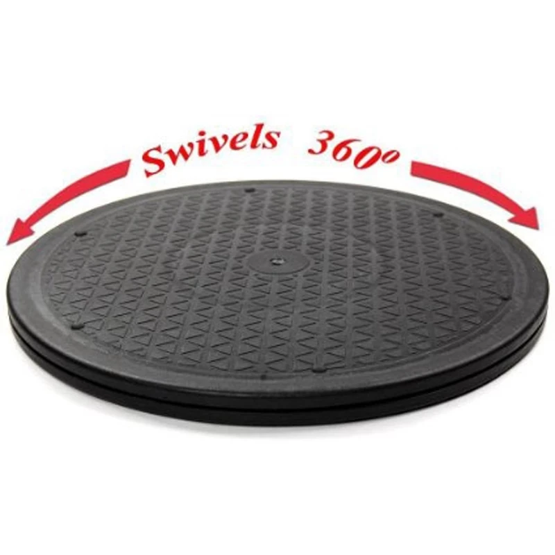 12 Inch Heavy Duty Rotating Swivel Steel Stand for Monitor TV Turntable Lazy Susans Black Round Shape